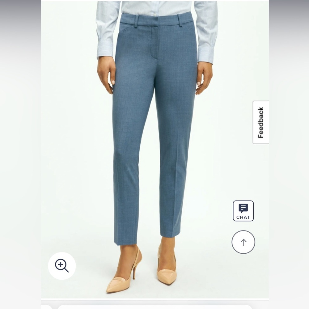 Brooks Brothers Essentials Stretch Wool Slim Ankle Pants